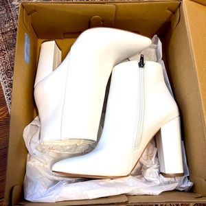 Brand New Just Fab White Boots still in box